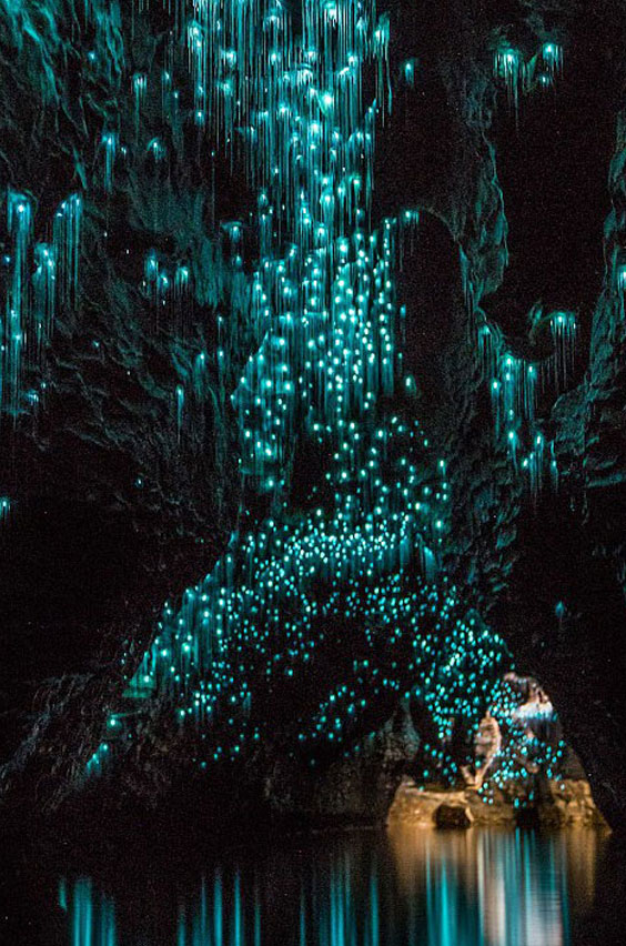 1. Paddle the glow worm caves in New Zealand. Look up to see a ceiling full of stars. Except they're not stars—they’re glow worms clinging to the ceiling of a centuries-old limestone cave. See more epic adventures for your bucket list.