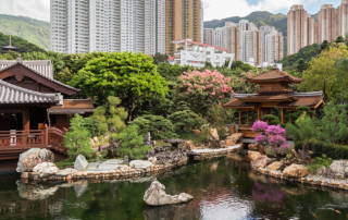Pond and Bridge at Nan Lian Garden, Hong Kong
