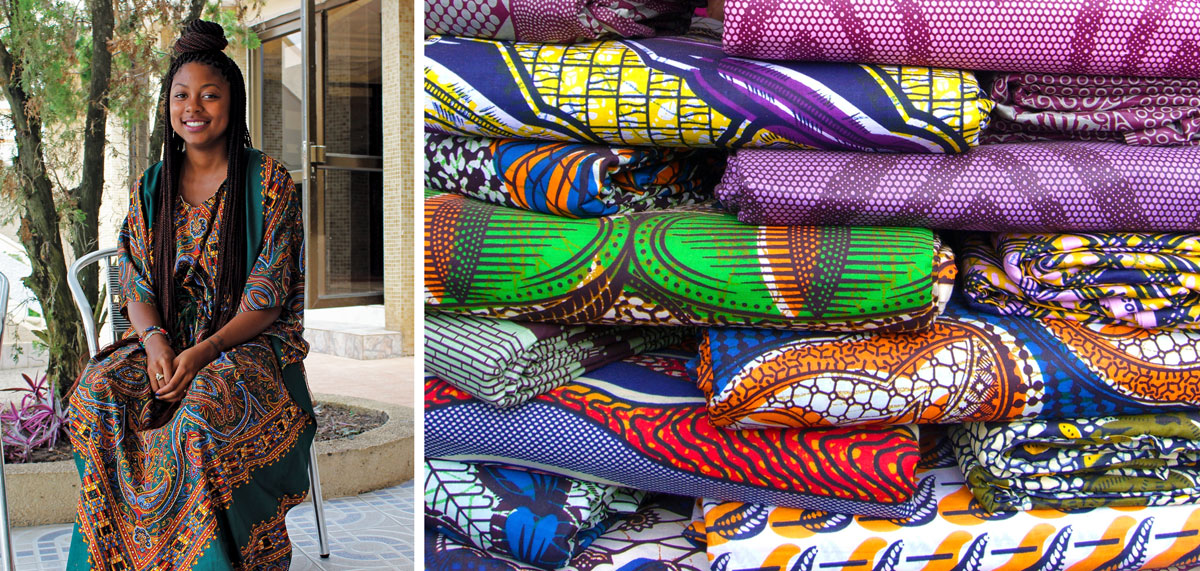 Ghana fashion student and fabrics