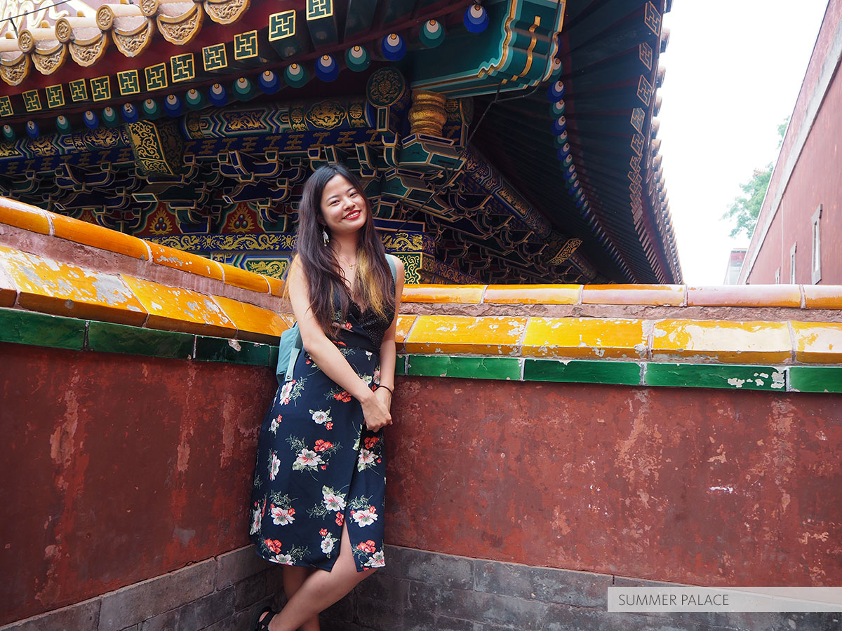 Anna posing at the Summer Palace