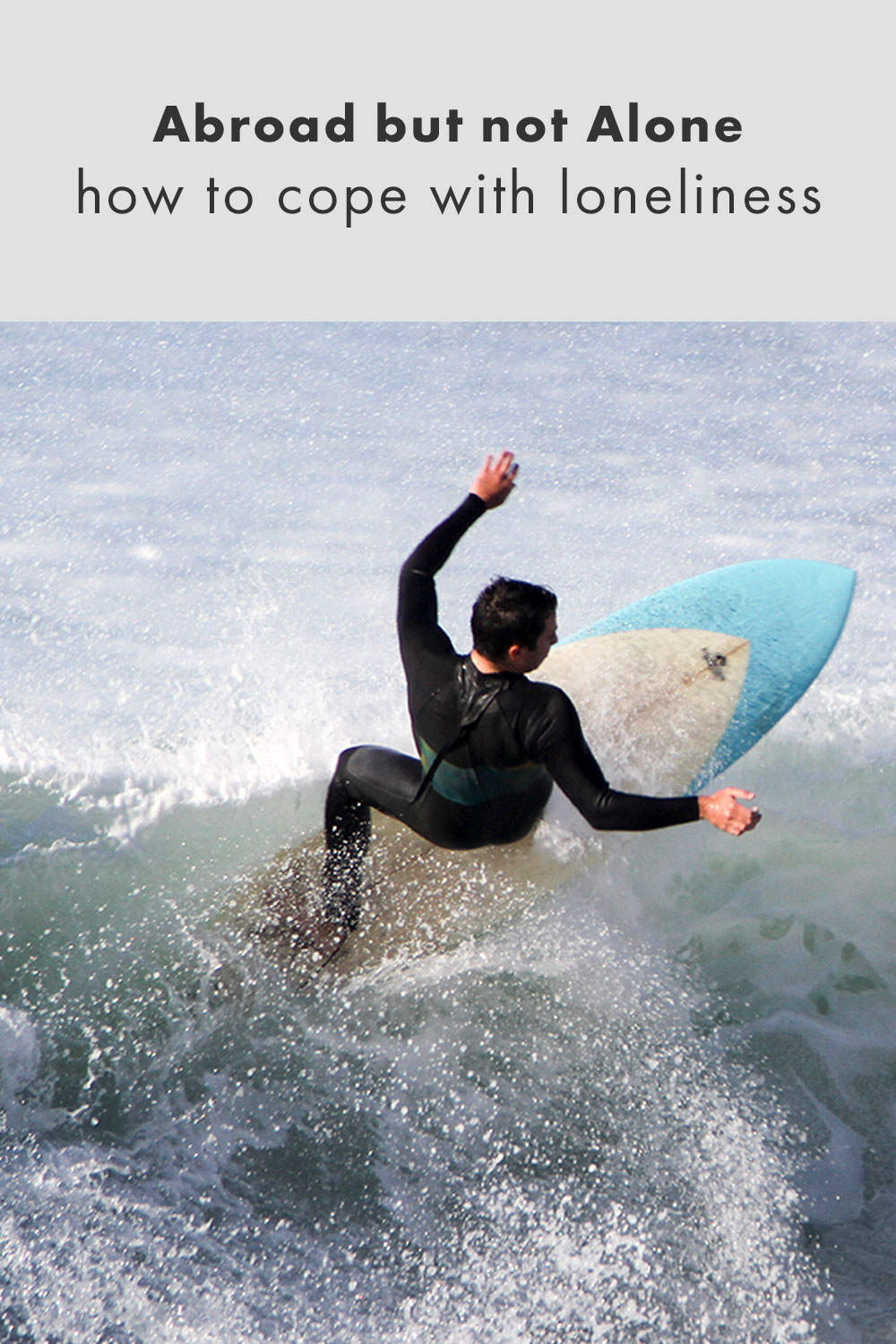 Male student catching a wave