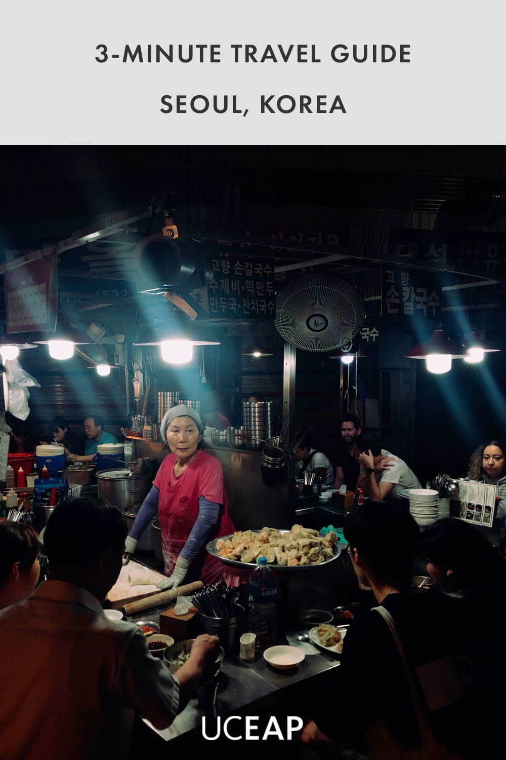 Woman serving food at Gwanjang Market