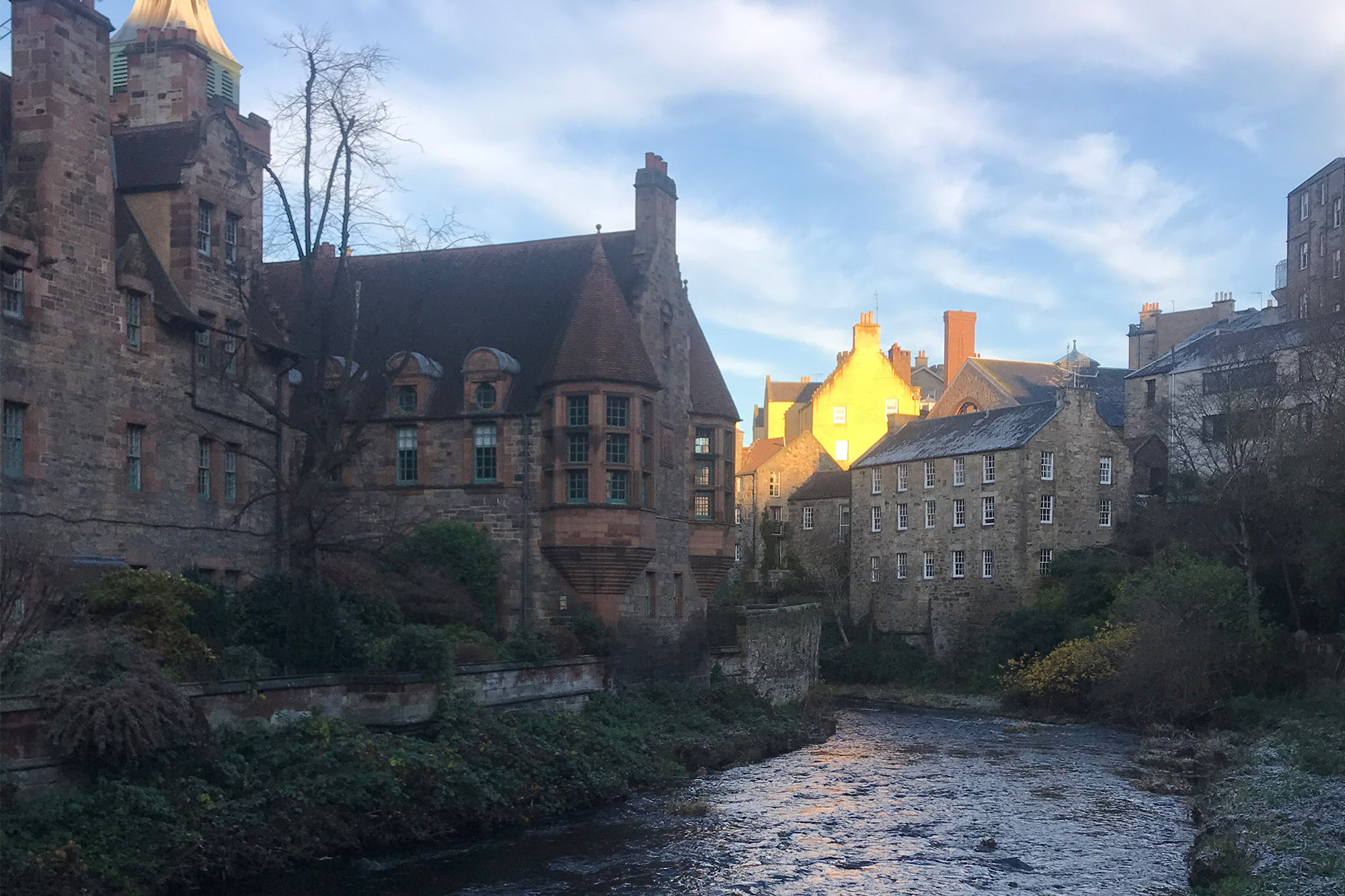 Dean's Village in Edinburgh, Scotland