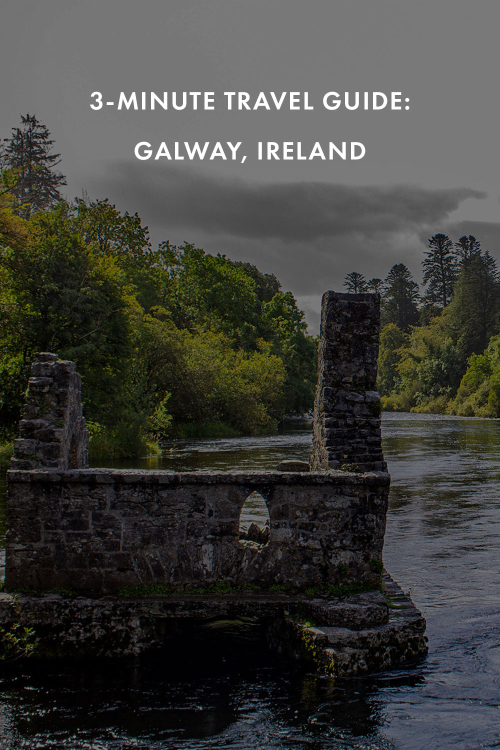 River and old ruins in Killarney National Park in the south west of Ireland.