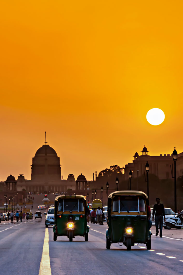 Sunset at Rashtrapati Bhavan, India