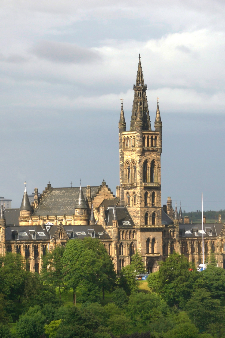 Glasgow University buildings, taken from Yorkhill Children's hospital.