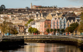 View of Cork, Ireland along the River Lee