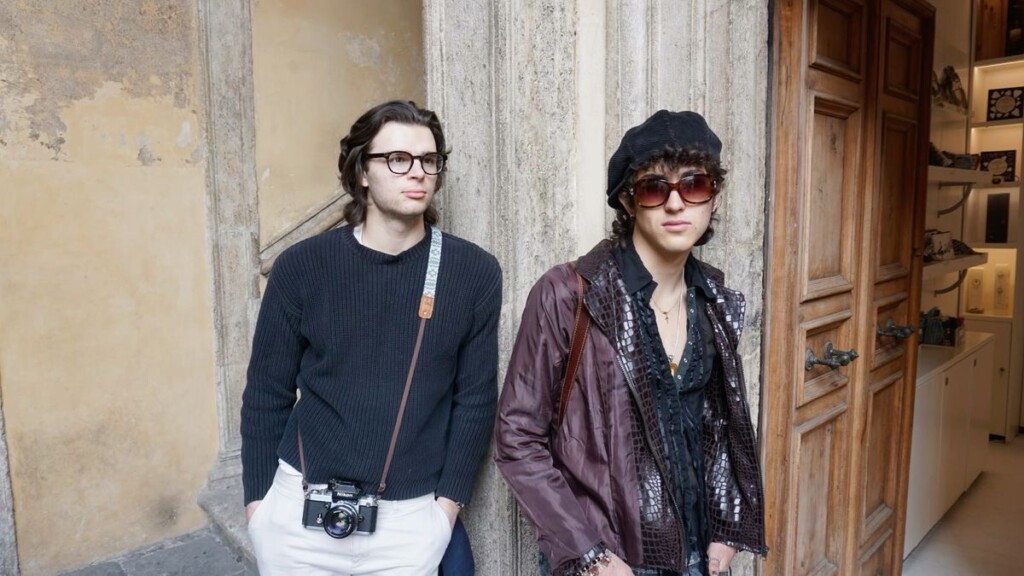 International students on a bridge in Florence