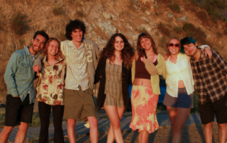 Group of students at the beach