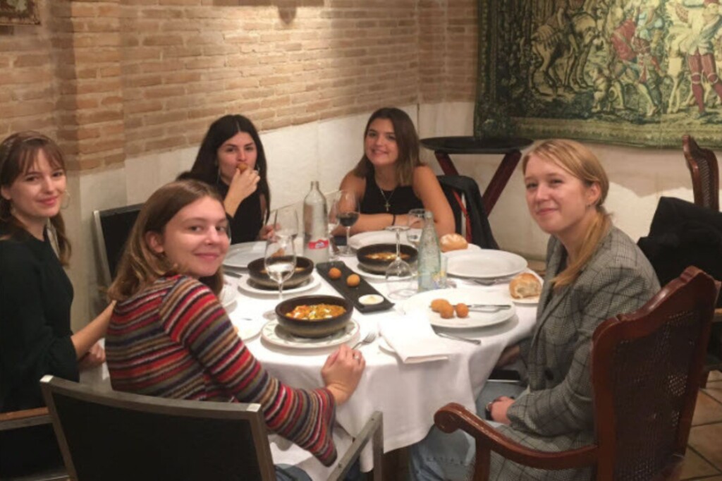 Ordering tapas with friends in Madrid