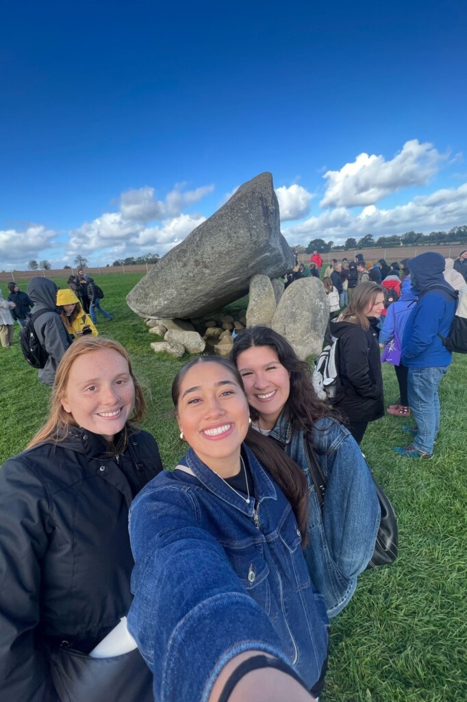 Valerie Cruz and new friends in Ireland