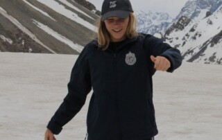 Jamie Stickelmaier in the snow in Chile