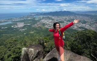 UCB student on a hike overlooking Rio de Janiero