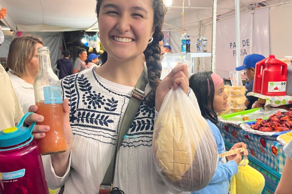 Elina Dern (UCI) at street market in Mexico