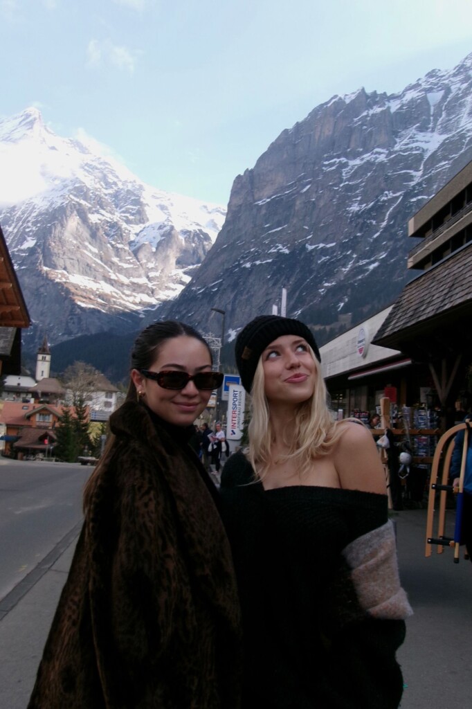 Ava Williams (UCI) with friend in Switzerland
