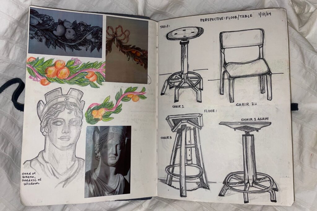Page of Annika's journal in Florence