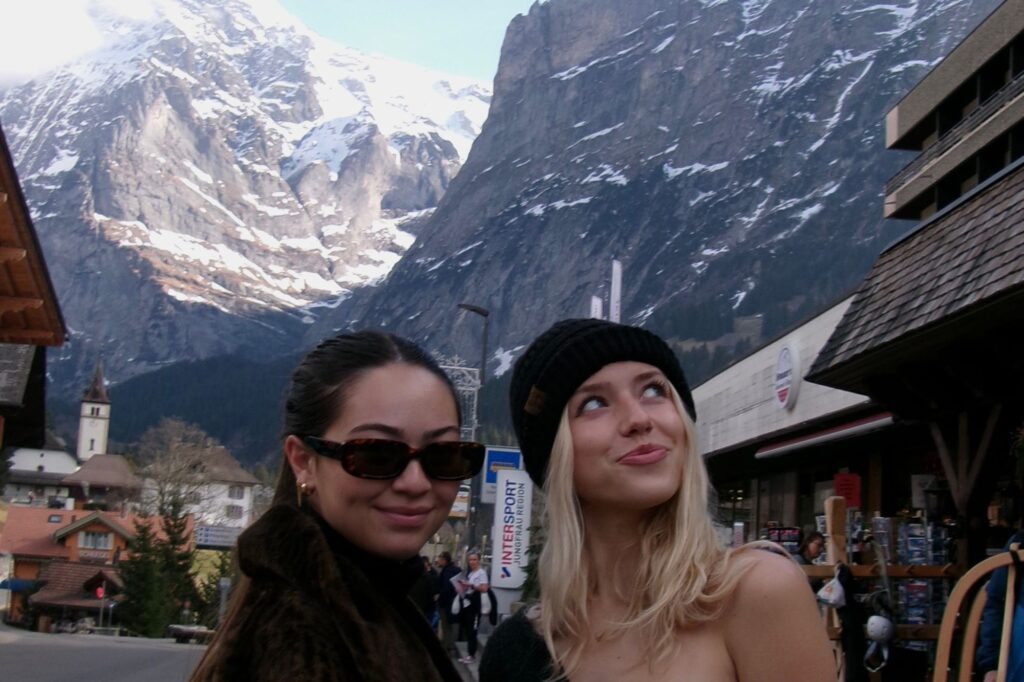 Ava Williams (UCI) with friend in Switzerland