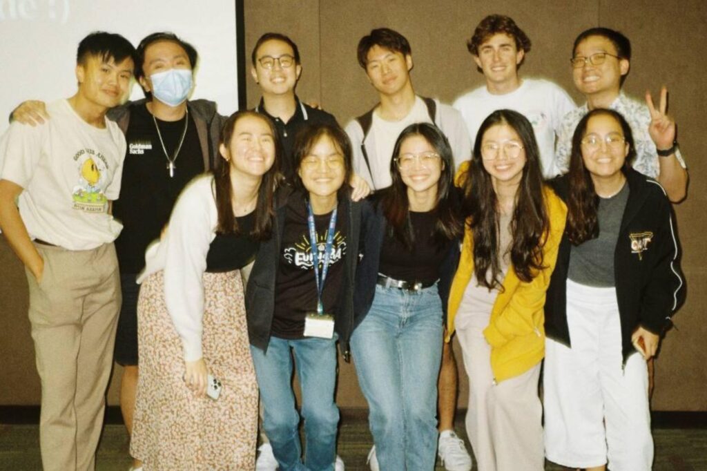 Clark Boyce (UCB) with a Christian group in Singapore