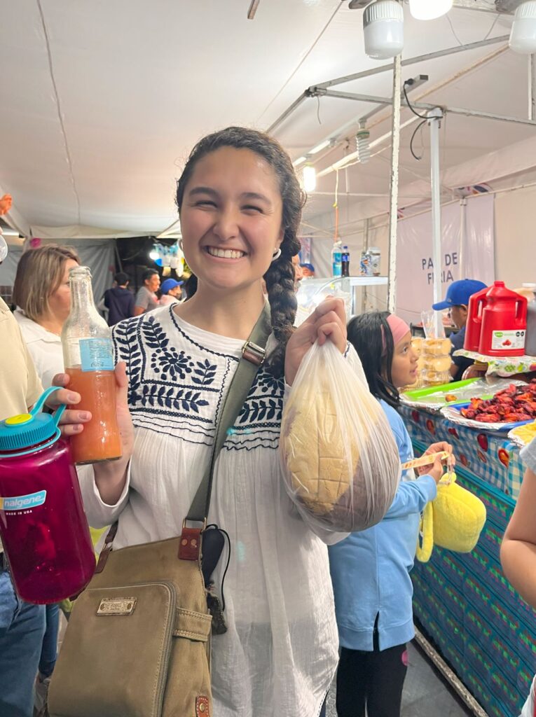 Elina Dern (UCI) at street market in Mexico