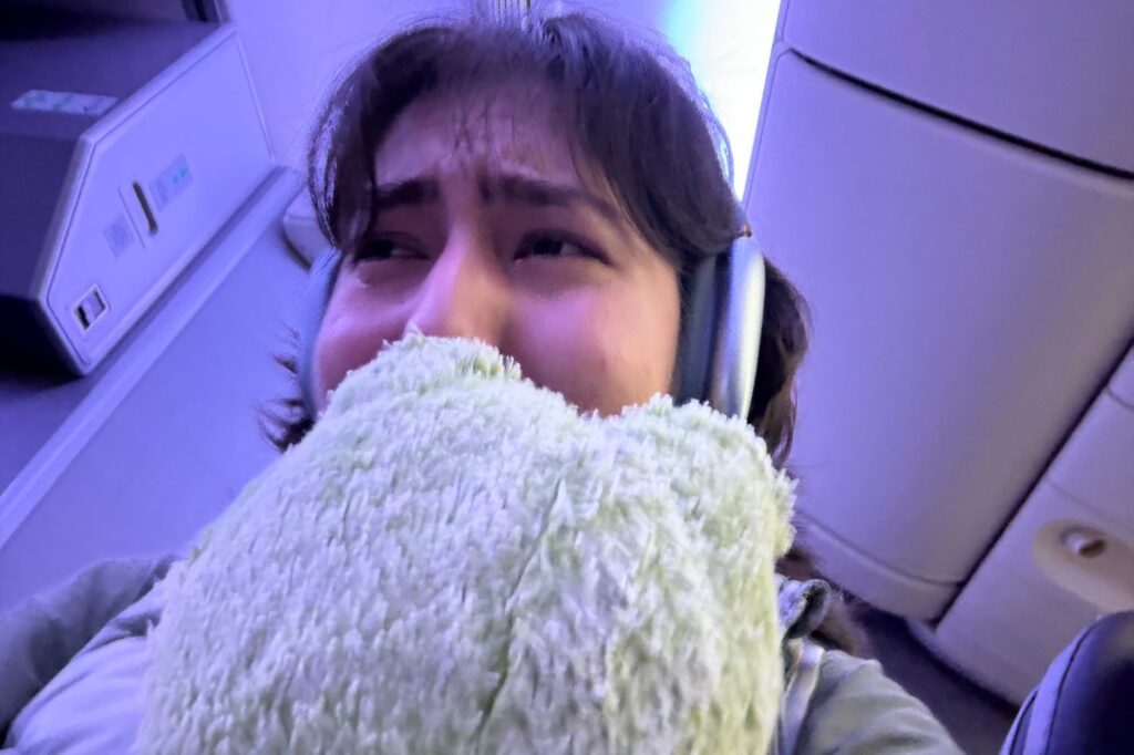 Stacy in tears leaving Italy